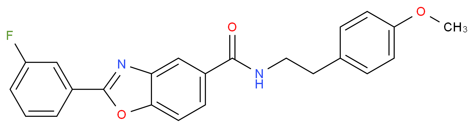 2-(3-fluorophenyl)-N-[2-(4-methoxyphenyl)ethyl]-1,3-benzoxazole-5-carboxamide_Molecular_structure_CAS_)