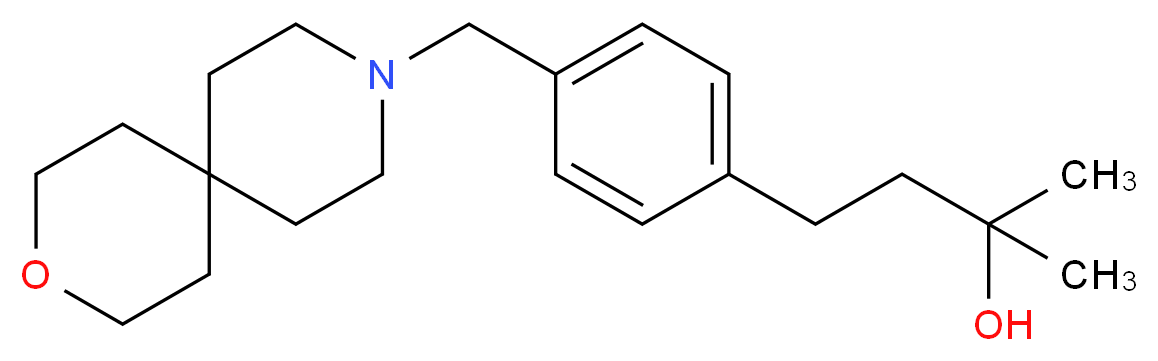 2-methyl-4-[4-(3-oxa-9-azaspiro[5.5]undec-9-ylmethyl)phenyl]-2-butanol_Molecular_structure_CAS_)