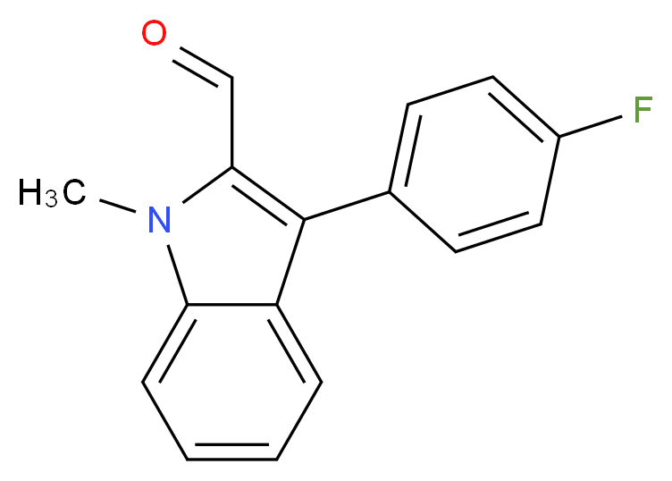 3-(4-Fluoro-phenyl)-1-methyl-1H-indole-2-carbaldehyde_Molecular_structure_CAS_93957-42-7)