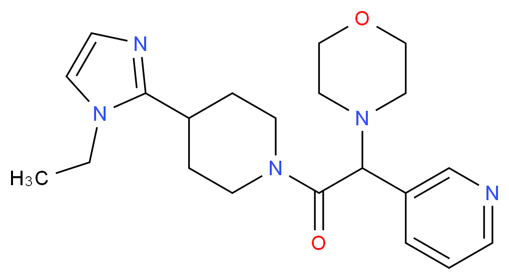 4-{2-[4-(1-ethyl-1H-imidazol-2-yl)piperidin-1-yl]-2-oxo-1-pyridin-3-ylethyl}morpholine_Molecular_structure_CAS_)
