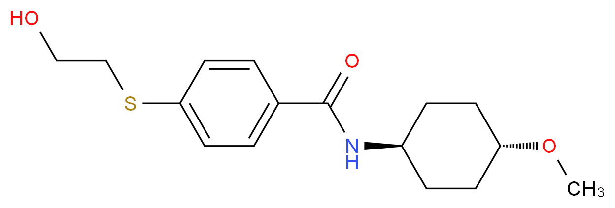 4-[(2-hydroxyethyl)thio]-N-(trans-4-methoxycyclohexyl)benzamide_Molecular_structure_CAS_)