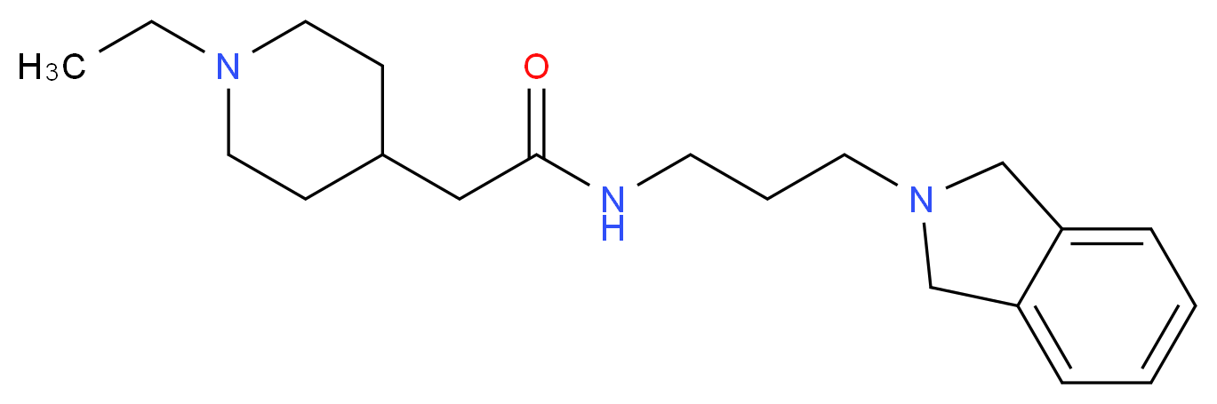 N-[3-(1,3-dihydro-2H-isoindol-2-yl)propyl]-2-(1-ethyl-4-piperidinyl)acetamide_Molecular_structure_CAS_)