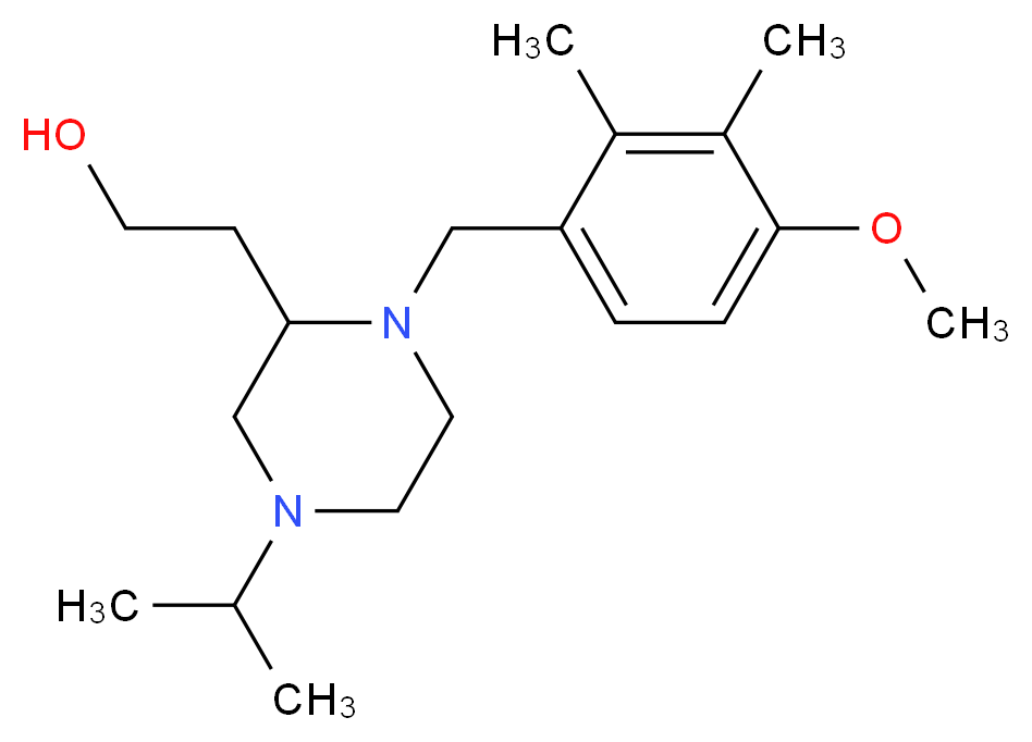 2-[4-isopropyl-1-(4-methoxy-2,3-dimethylbenzyl)-2-piperazinyl]ethanol_Molecular_structure_CAS_)