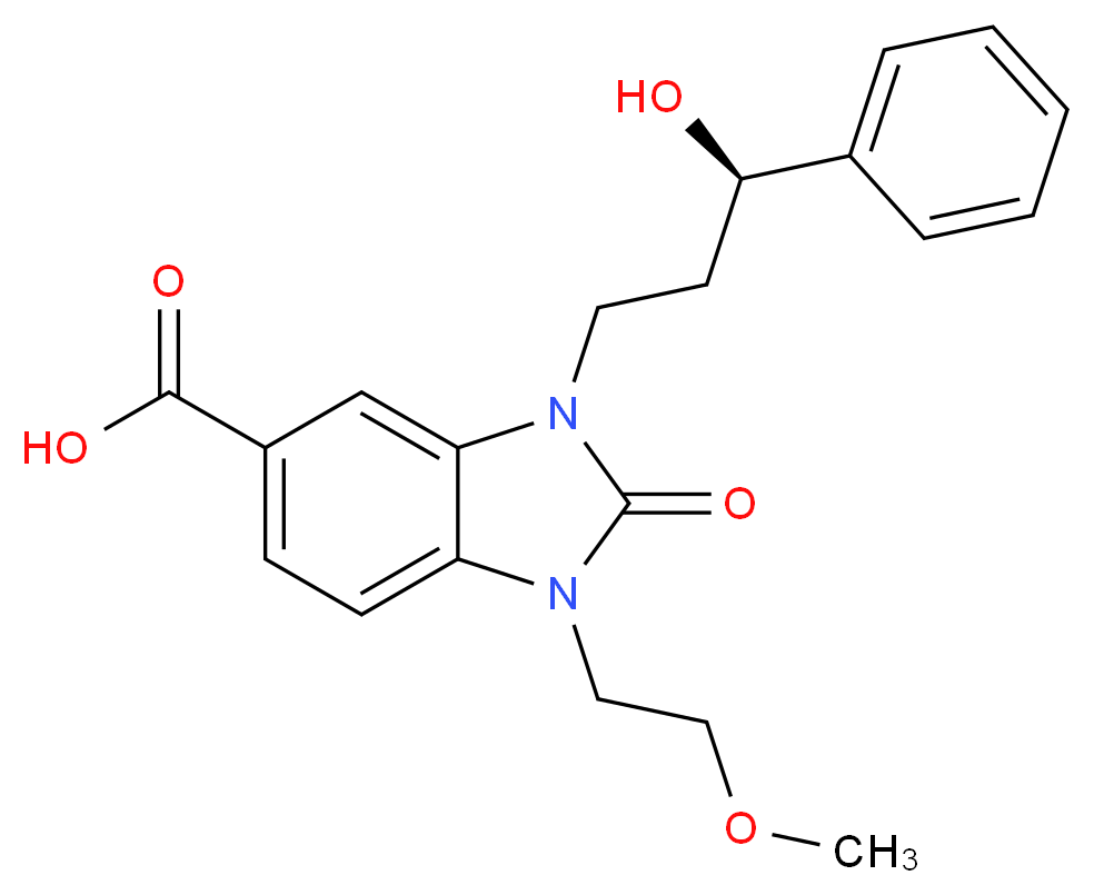 3-[(3R)-3-hydroxy-3-phenylpropyl]-1-(2-methoxyethyl)-2-oxo-2,3-dihydro-1H-benzimidazole-5-carboxylic acid_Molecular_structure_CAS_)