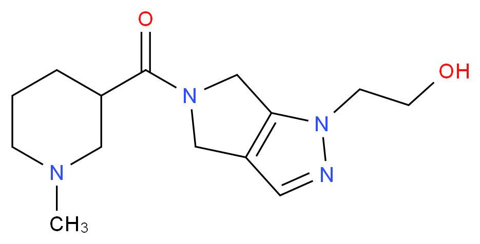 2-[5-[(1-methylpiperidin-3-yl)carbonyl]-5,6-dihydropyrrolo[3,4-c]pyrazol-1(4H)-yl]ethanol_Molecular_structure_CAS_)