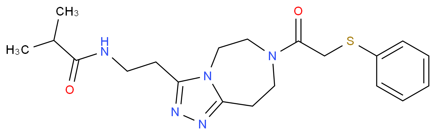 2-methyl-N-(2-{7-[(phenylthio)acetyl]-6,7,8,9-tetrahydro-5H-[1,2,4]triazolo[4,3-d][1,4]diazepin-3-yl}ethyl)propanamide_Molecular_structure_CAS_)