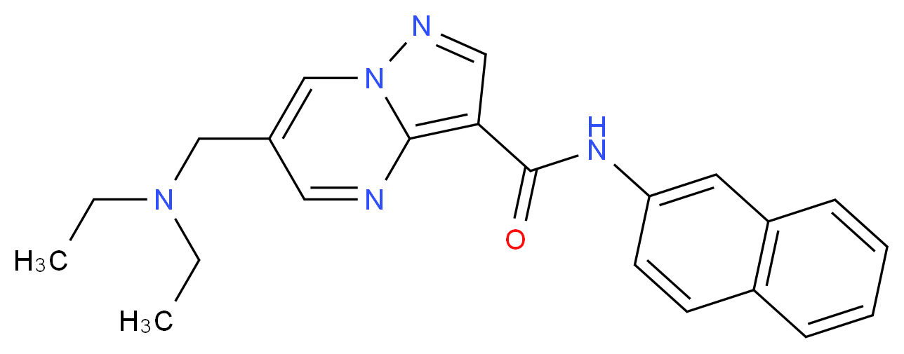 6-[(diethylamino)methyl]-N-2-naphthylpyrazolo[1,5-a]pyrimidine-3-carboxamide_Molecular_structure_CAS_)