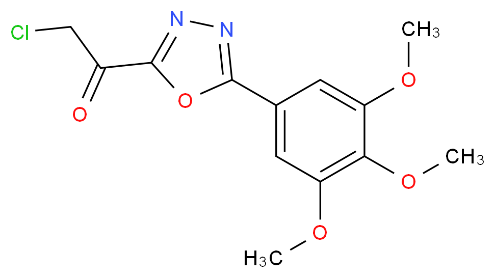 2-chloro-1-[5-(3,4,5-trimethoxyphenyl)-1,3,4-oxadiazol-2-yl]ethanone_Molecular_structure_CAS_)