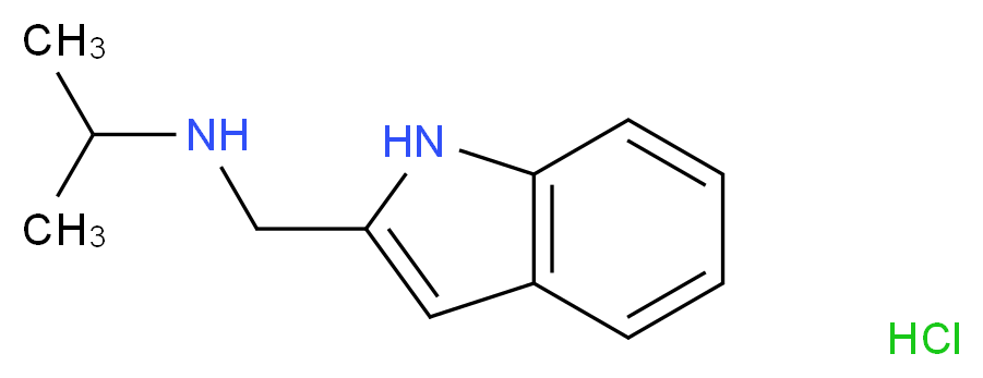 N-(1H-Indol-2-ylmethyl)propan-2-amine hydrochloride_Molecular_structure_CAS_)