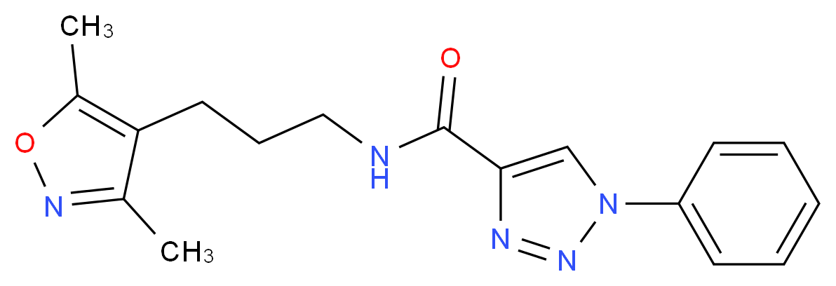 N-[3-(3,5-dimethyl-4-isoxazolyl)propyl]-1-phenyl-1H-1,2,3-triazole-4-carboxamide_Molecular_structure_CAS_)