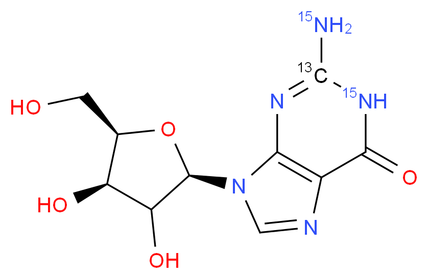 Guanosine-13C,15N2 Hydrate_Molecular_structure_CAS_197227-95-5)