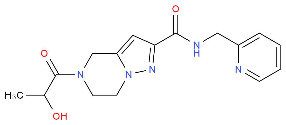 5-lactoyl-N-(pyridin-2-ylmethyl)-4,5,6,7-tetrahydropyrazolo[1,5-a]pyrazine-2-carboxamide_Molecular_structure_CAS_)