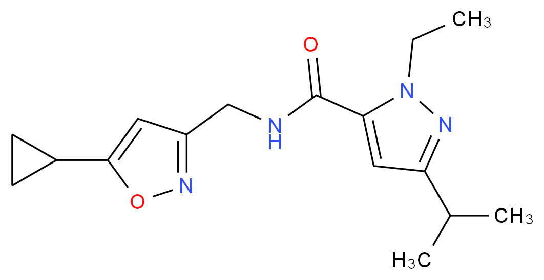N-[(5-cyclopropyl-3-isoxazolyl)methyl]-1-ethyl-3-isopropyl-1H-pyrazole-5-carboxamide_Molecular_structure_CAS_)
