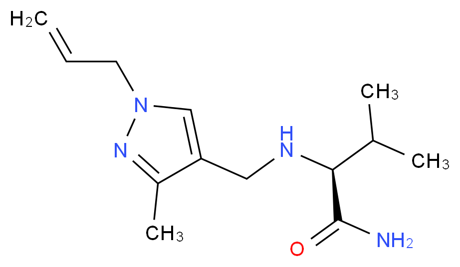 (2S)-2-{[(1-allyl-3-methyl-1H-pyrazol-4-yl)methyl]amino}-3-methylbutanamide_Molecular_structure_CAS_)