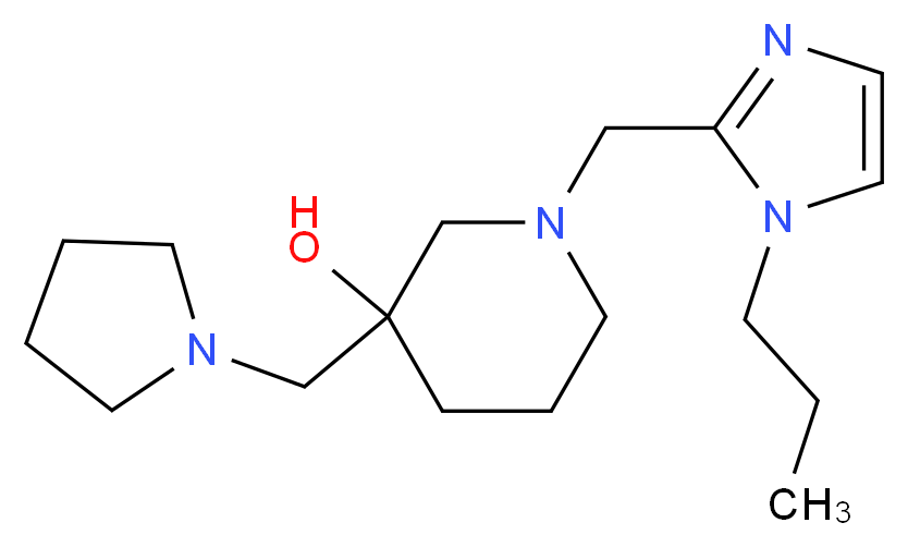 1-[(1-propyl-1H-imidazol-2-yl)methyl]-3-(pyrrolidin-1-ylmethyl)piperidin-3-ol_Molecular_structure_CAS_)