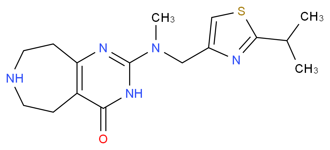 2-[[(2-isopropyl-1,3-thiazol-4-yl)methyl](methyl)amino]-3,5,6,7,8,9-hexahydro-4H-pyrimido[4,5-d]azepin-4-one_Molecular_structure_CAS_)