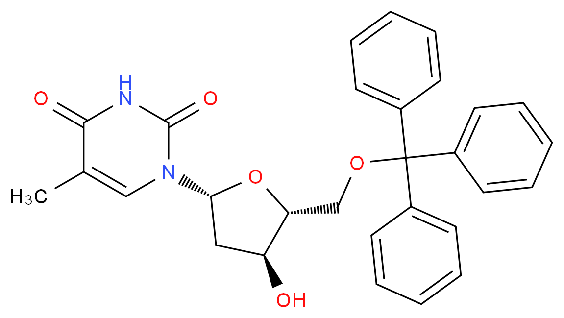 5'-O-Trityl-3'-β-hydroxythymidine_Molecular_structure_CAS_55612-11-8)