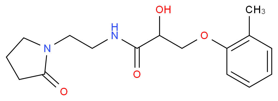 2-hydroxy-3-(2-methylphenoxy)-N-[2-(2-oxopyrrolidin-1-yl)ethyl]propanamide_Molecular_structure_CAS_)