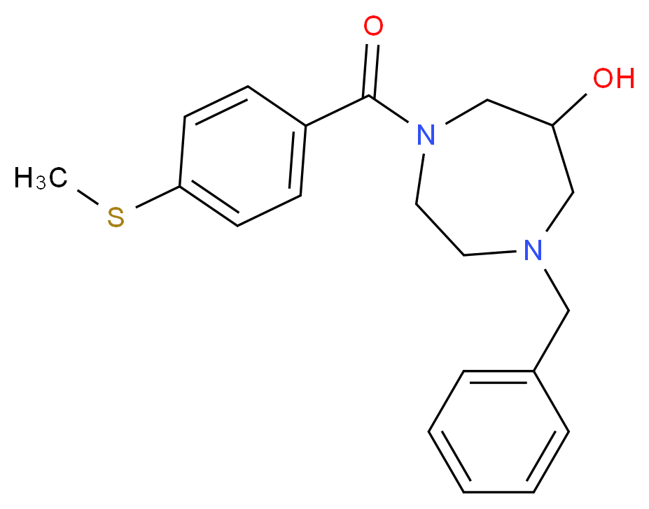 1-benzyl-4-[4-(methylthio)benzoyl]-1,4-diazepan-6-ol_Molecular_structure_CAS_)