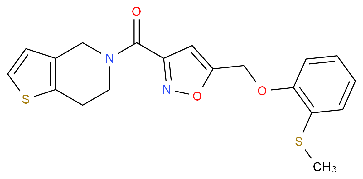 5-[(5-{[2-(methylthio)phenoxy]methyl}-3-isoxazolyl)carbonyl]-4,5,6,7-tetrahydrothieno[3,2-c]pyridine_Molecular_structure_CAS_)