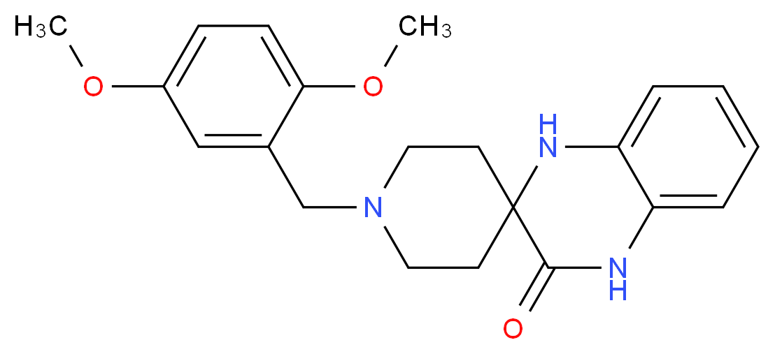 1-(2,5-dimethoxybenzyl)-1',4'-dihydro-3'H-spiro[piperidine-4,2'-quinoxalin]-3'-one_Molecular_structure_CAS_)