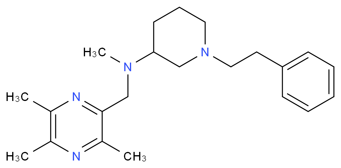 N-methyl-1-(2-phenylethyl)-N-[(3,5,6-trimethyl-2-pyrazinyl)methyl]-3-piperidinamine_Molecular_structure_CAS_)