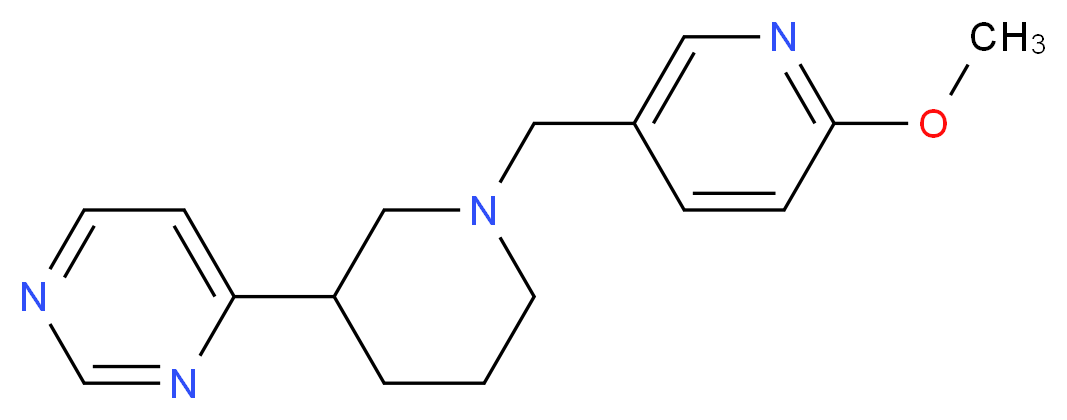 4-{1-[(6-methoxypyridin-3-yl)methyl]piperidin-3-yl}pyrimidine_Molecular_structure_CAS_)