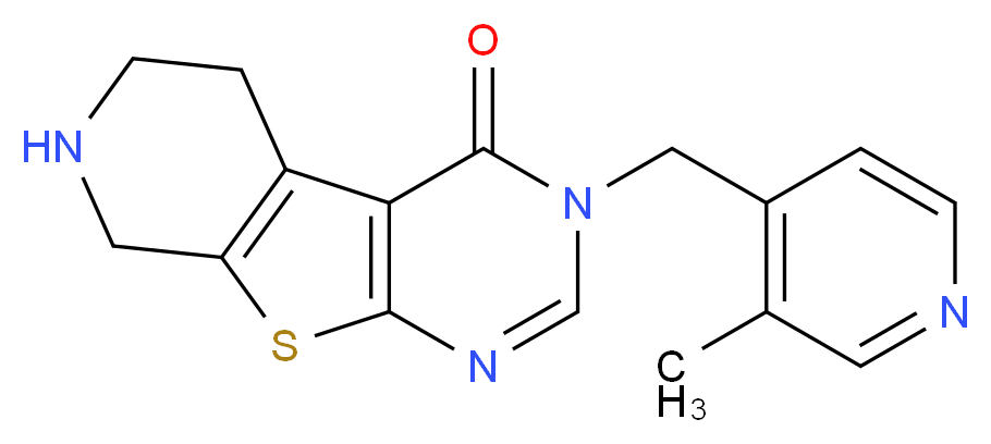 3-[(3-methylpyridin-4-yl)methyl]-5,6,7,8-tetrahydropyrido[4',3':4,5]thieno[2,3-d]pyrimidin-4(3H)-one_Molecular_structure_CAS_)