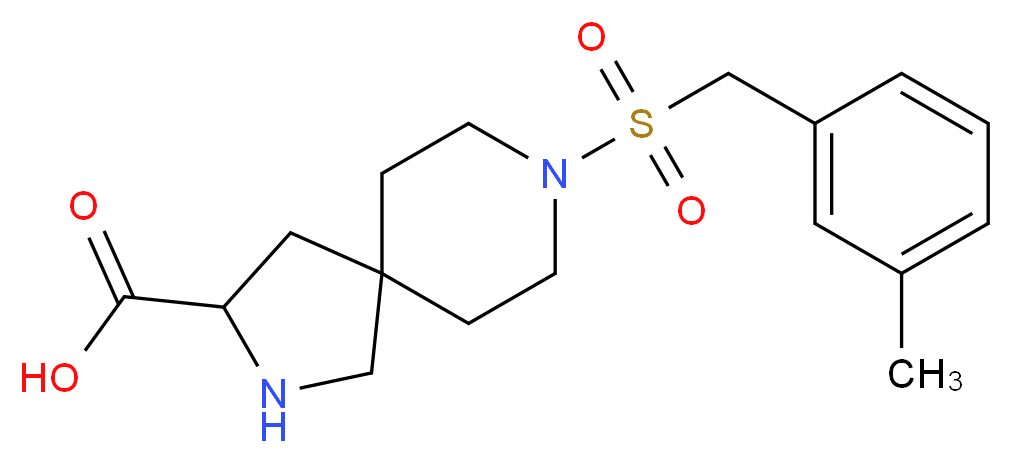 8-[(3-methylbenzyl)sulfonyl]-2,8-diazaspiro[4.5]decane-3-carboxylic acid_Molecular_structure_CAS_)