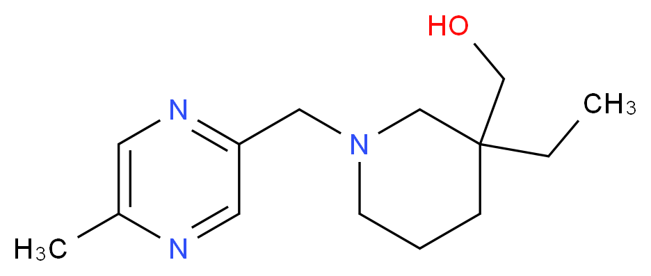 {3-ethyl-1-[(5-methyl-2-pyrazinyl)methyl]-3-piperidinyl}methanol_Molecular_structure_CAS_)
