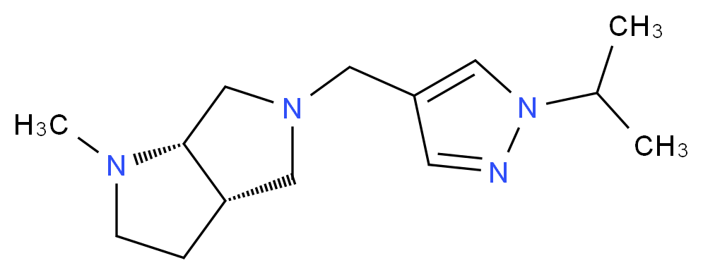 (3aS*,6aS*)-5-[(1-isopropyl-1H-pyrazol-4-yl)methyl]-1-methyloctahydropyrrolo[3,4-b]pyrrole_Molecular_structure_CAS_)