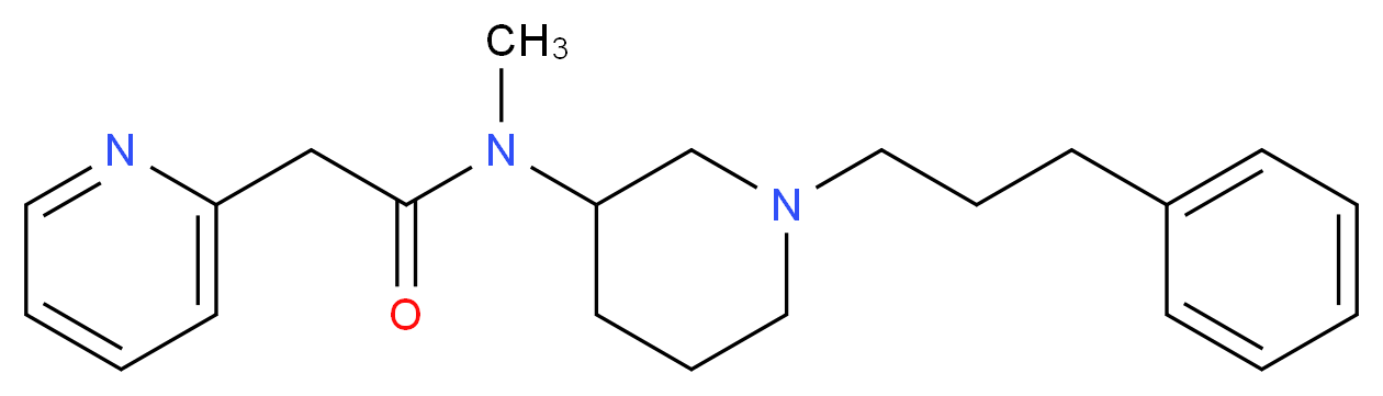 N-methyl-N-[1-(3-phenylpropyl)-3-piperidinyl]-2-(2-pyridinyl)acetamide_Molecular_structure_CAS_)