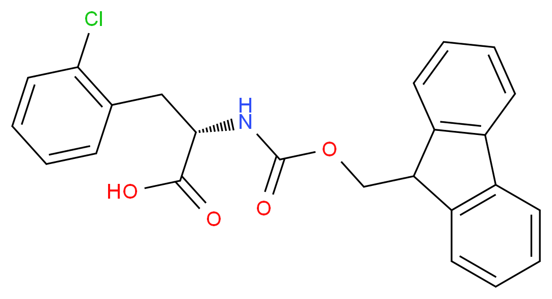 2-Chloro-L-phenylalanine, N-FMOC protected_Molecular_structure_CAS_198560-41-7)