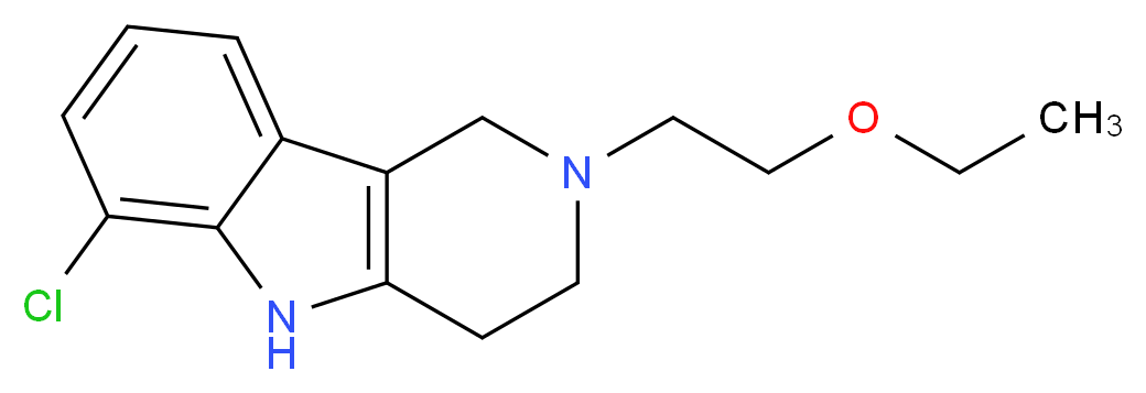 6-chloro-2-(2-ethoxyethyl)-2,3,4,5-tetrahydro-1H-pyrido[4,3-b]indole_Molecular_structure_CAS_)