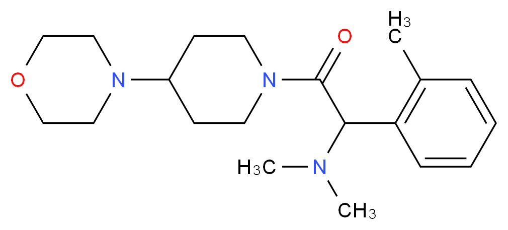 N,N-dimethyl-1-(2-methylphenyl)-2-[4-(4-morpholinyl)-1-piperidinyl]-2-oxoethanamine_Molecular_structure_CAS_)