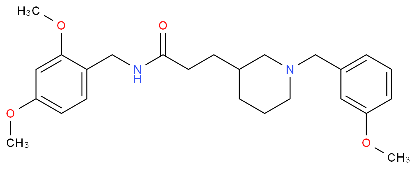 N-(2,4-dimethoxybenzyl)-3-[1-(3-methoxybenzyl)-3-piperidinyl]propanamide_Molecular_structure_CAS_)