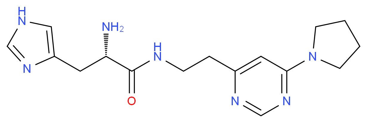 N-{2-[6-(1-pyrrolidinyl)-4-pyrimidinyl]ethyl}-L-histidinamide_Molecular_structure_CAS_)