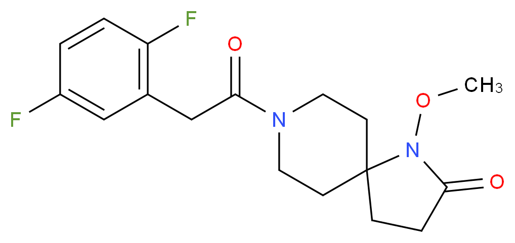 8-[(2,5-difluorophenyl)acetyl]-1-methoxy-1,8-diazaspiro[4.5]decan-2-one_Molecular_structure_CAS_)