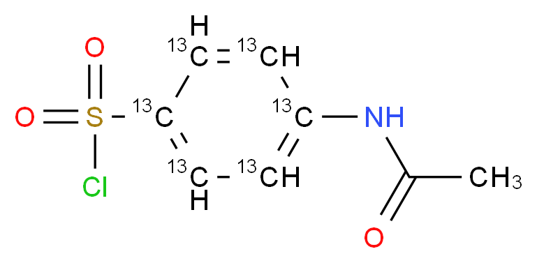 4-N-Acetylaminobenzene-13C6-sulfonyl Chloride_Molecular_structure_CAS_1216418-07-3)