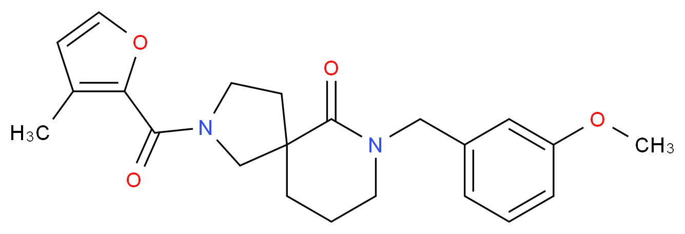 7-(3-methoxybenzyl)-2-(3-methyl-2-furoyl)-2,7-diazaspiro[4.5]decan-6-one_Molecular_structure_CAS_)