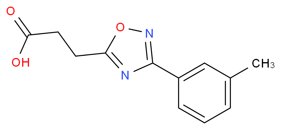 3-(3-m-Tolyl-[1,2,4]oxadiazol-5-yl)-propionic acid_Molecular_structure_CAS_94192-16-2)