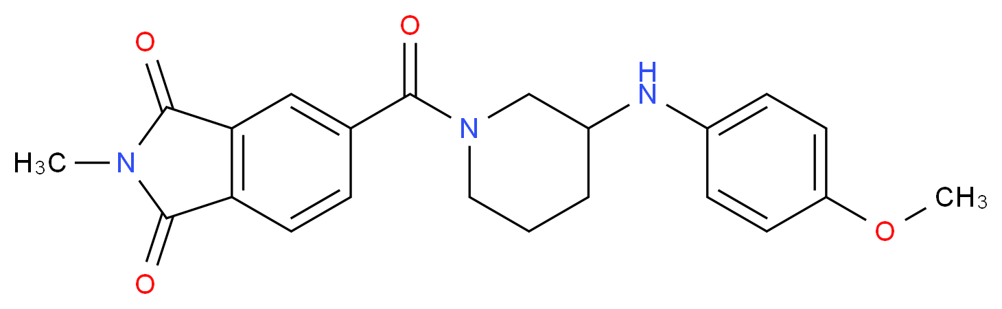 5-({3-[(4-methoxyphenyl)amino]-1-piperidinyl}carbonyl)-2-methyl-1H-isoindole-1,3(2H)-dione_Molecular_structure_CAS_)