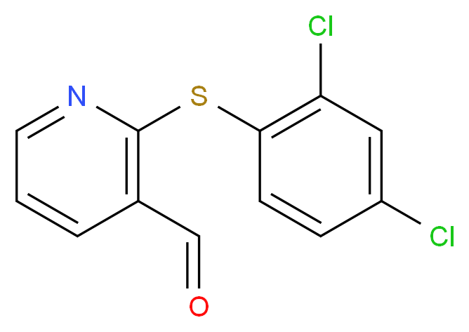 2-[(2,4-Dichlorophenyl)sulfanyl]nicotinaldehyde_Molecular_structure_CAS_)