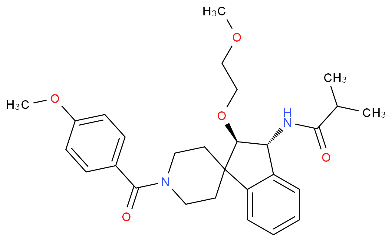 N-[(2R*,3R*)-1'-(4-methoxybenzoyl)-2-(2-methoxyethoxy)-2,3-dihydrospiro[indene-1,4'-piperidin]-3-yl]-2-methylpropanamide_Molecular_structure_CAS_)