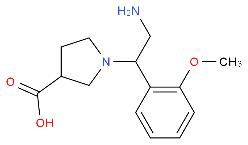1-[2-AMINO-1-(2-METHOXY-PHENYL)-ETHYL]-PYRROLIDINE-3-CARBOXYLIC ACID_Molecular_structure_CAS_886363-84-4)