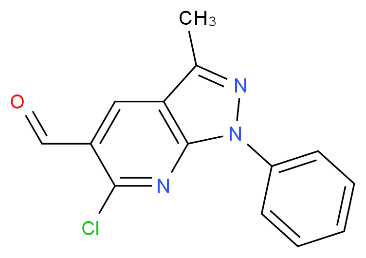 6-Chloro-3-methyl-1-phenyl-1H-pyrazolo[3,4-b]pyridine-5-carbaldehyde_Molecular_structure_CAS_81933-75-7)