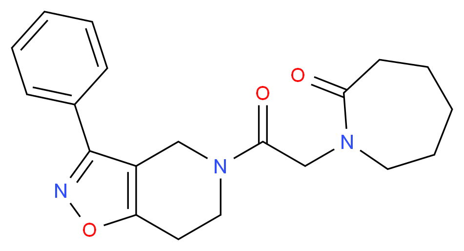 1-[2-oxo-2-(3-phenyl-6,7-dihydroisoxazolo[4,5-c]pyridin-5(4H)-yl)ethyl]azepan-2-one_Molecular_structure_CAS_)