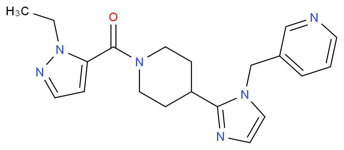 3-[(2-{1-[(1-ethyl-1H-pyrazol-5-yl)carbonyl]-4-piperidinyl}-1H-imidazol-1-yl)methyl]pyridine_Molecular_structure_CAS_)