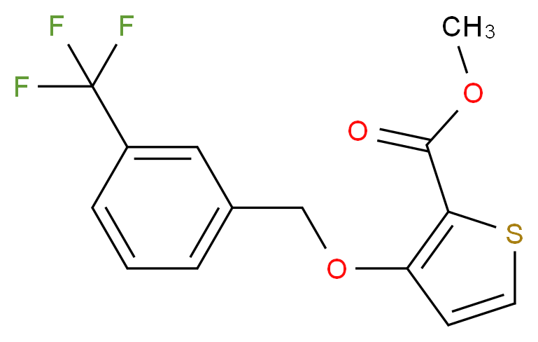 Methyl 3-{[3-(trifluoromethyl)benzyl]oxy}-2-thiophenecarboxylate_Molecular_structure_CAS_)