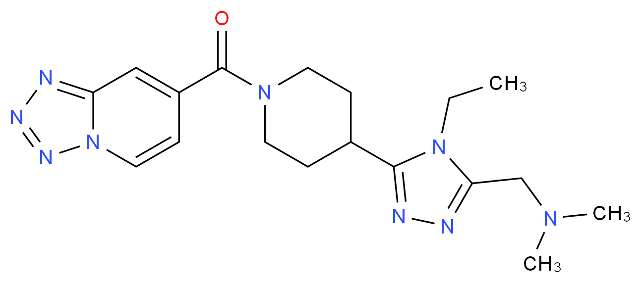 ({4-ethyl-5-[1-(tetrazolo[1,5-a]pyridin-7-ylcarbonyl)piperidin-4-yl]-4H-1,2,4-triazol-3-yl}methyl)dimethylamine_Molecular_structure_CAS_)
